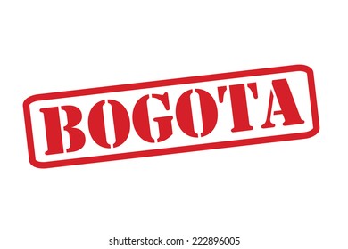 BOGOTA Red Rubber Stamp vector over a white background.