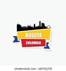 Bogota ribbon banner - vector illustration