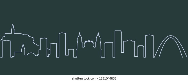 Bogota Single Line Skyline