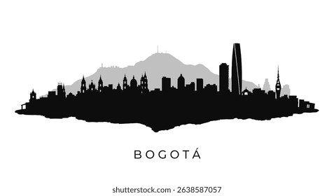 Bogota Skyline Colombia Cityscape Vector.