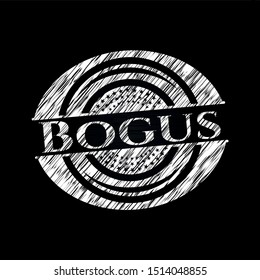 Bogus on chalkboard. Vector Illustration. Detailed.