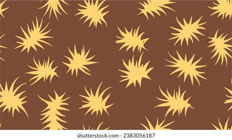 Böhmischer Hintergrund der 60er Jahre. Cartoon, Vektorgrafik. Pillowcase Hippie Böhm. Abstrakte Formen. Hand zeichnen botanische Vektorgrafik, EPS10. Swimwear botanisches Design. Nahtlos.