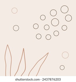 Bohemian abstract shape vector background template