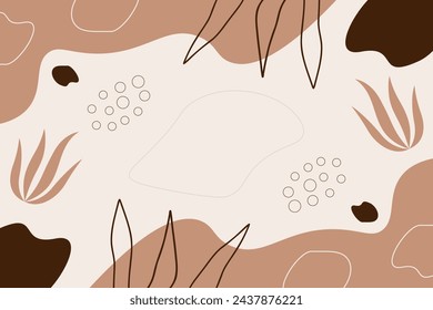 Bohemian abstract shape vector background template