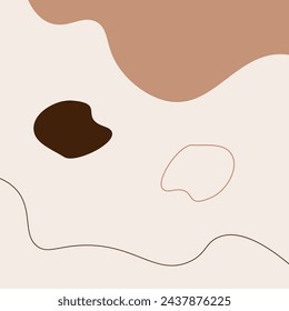Bohemian abstract shape vector background template