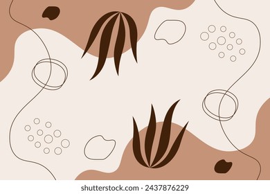 Bohemian abstract shape vector background template