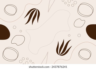 Bohemian abstract shape vector background template