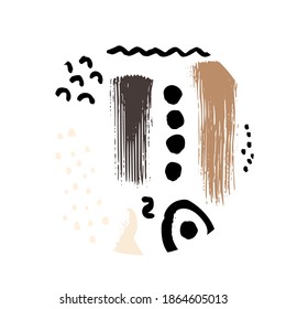 Bohemian abstract social media stories highlights. Boho story covers. Abstraction icons. Isolated on white background. Stock vector illustration.