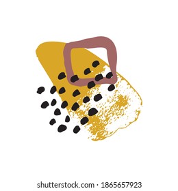 Bohemian abstract vintage print. Abstraction icon. Isolated on white background. Stock vector illustration.