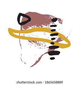 Bohemian abstract vintage print. Abstraction icon. Isolated on white background. Stock vector illustration.