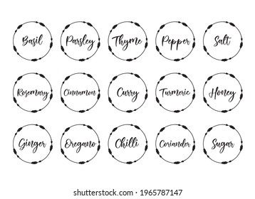 bohemian arrow kitchen pantry label set