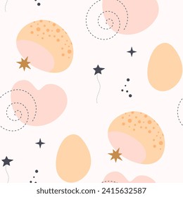 Bohemian baby pattern. Seamless baby pattern in boho style