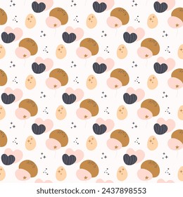 Bohemian baby pattern. Seamless baby pattern in boho style