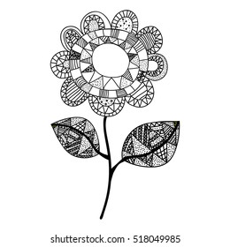 bohemian or boho style flower icon image 