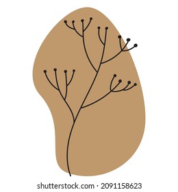 Bohemian Branch Shapes Color Pallet Vector Illustration Splash Abstract Object