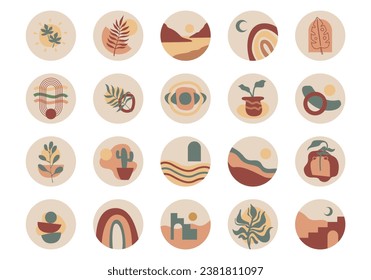 Bohemian Circle Illustration Element Set