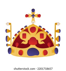 Bohemian Crown of Saint Wenceslas vector isolated on white