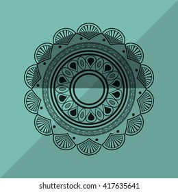 Bohemian design. mandala icon. decoration concept, vector illustration