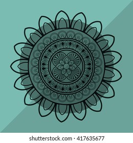 Bohemian design. mandala icon. decoration concept, vector illustration