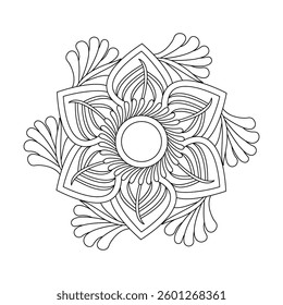 Bohemian Dream Mandala Coloring Book Page