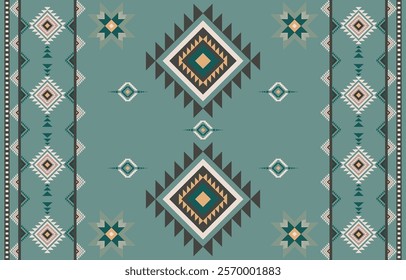 Bohemian ethnic seamless pattern,Vector illustration of Traditional geometric design for textiles and fabric printing,Tribal textile wallpaper. Vintage Aztec,Mexican,Navajo style,Embroidery.