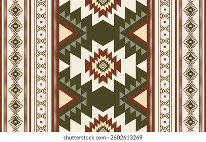 Bohemian ethnic seamless pattern,Vector illustration of Traditional geometric design for textiles and fabric printing,Tribal textile wallpaper. Vintage Aztec,Mexican,Navajo style,Embroidery.