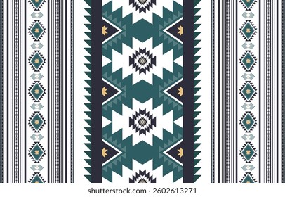 Bohemian ethnic seamless pattern,Vector illustration of Traditional geometric design for textiles and fabric printing,Tribal textile wallpaper. Vintage Aztec,Mexican,Navajo style,Embroidery.