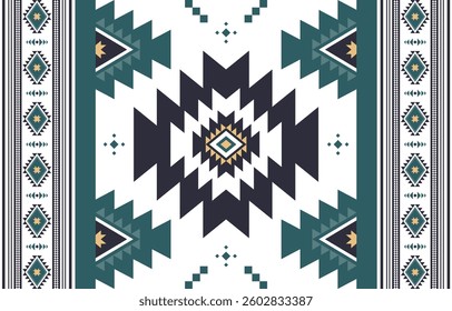 Bohemian ethnic seamless pattern,Vector illustration of Traditional geometric design for textiles and fabric printing,Tribal textile wallpaper. Vintage Aztec,Mexican,Navajo style,Embroidery.