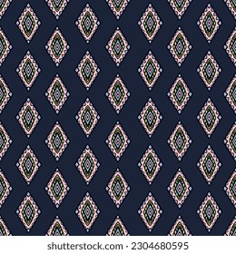 Bohemian, ethno seamless repeat pattern. Geometrical shapes, vector all over surface print.