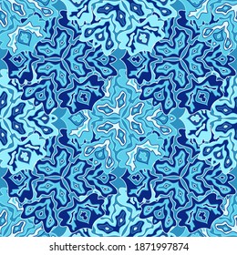 Patrón floral bohemio sin fisuras en colores positivos de verano brillantes. El medallón de Mandala deja ornamento de fluidos. Patrón exótico floral sin soldadura. Diseño de la flor de Doodle. Motivos orientales.