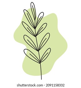 Bohemian Flowers Shapes Color Pallet Vector Illustration Splash Abstract Object Leaf