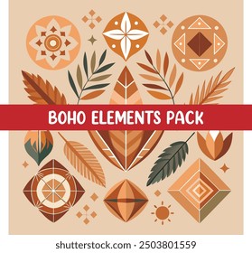 Bohemian geometric triangles blended with organic feathers and muted tones.