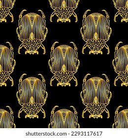 bohemian golden pattern of beetles