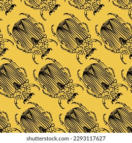 bohemian golden pattern of beetles