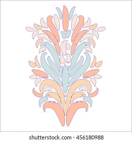 bohemian graphic pattern hand draw elements in pastel colors