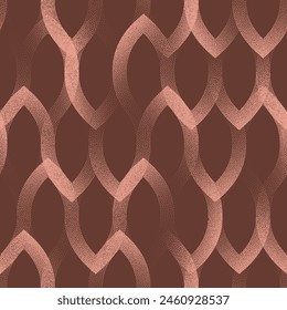 Bohemian Gypsy Stil nahtlose Muster Trend Vektorgrafik Braun Abstrakter Hintergrund. Half Tone Art Illustration für schicke modische Textildruck. Repetitive Graphical Abstraction Bildschirmhintergrund Dot Work Textur