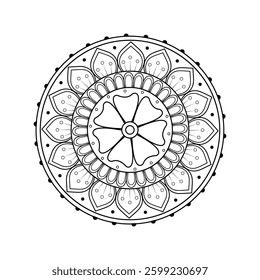 Bohemian Mandala Design with Artistic Patterns and Concentric Flow