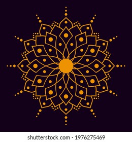 Bohemian Mandala design, islamic or boho style vector illustration, arabesque poster