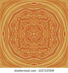 Bohemian mandala magic vector seamless ornament. Creative scrapbook sample, decoupage napkin print. Fantastic chakra motif. Silk symmetrical endless ethnic pattern. Wrapping paper ornament.