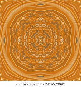Bohemian mandala magic vector seamless ornament. Doodle patchwork sample or decoupage napkin print. Fantastic chakra motif. Silk symmetrical endless ethnic pattern. Wrap ornate decorative design.