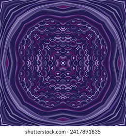 Bohemian mandala magic vector seamless ornament. Exotic patchwork sample or decoupage napkin print. Fantastic chakra motif. Silk symmetrical endless ethnic pattern. Scarf shawl square batik print