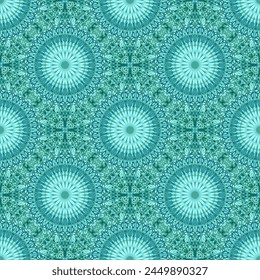 Bohemian mandala pattern design - seamless floral geometrical vector background