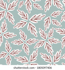 Modalidades bohemias, modernas y chic sin fisuras con flores dibujadas a mano, formas abstractas en estilo dibujado a mano. Vector boho de fondo repitiendo sin fisuras, papel digital, tela, papel tapizado, papel de escritorio