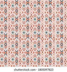 Bohemian, modern boho chic seamless pattern with hand drawn flowers,abstract shapes in hand drawn style. Vector seamless repeating background, digital paper, fabric, wallpaper, stationery, wrappi