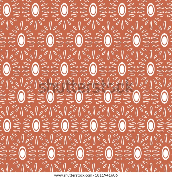 Bohemian, modern boho chic seamless pattern with hand drawn flowers,abstract shapes in hand drawn style.Vector boho seamless repeating background,digital paper, fabric, wallpaper, stationery,wrapping 