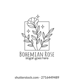 Vector de diseño de logotipo de naturaleza bohemia
