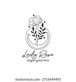 Bohemian nature logo design vector