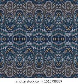 Bohemian nomadic ethnic pattern for fabric. Abstract geometric mosaic vintage seamless pattern ornamental.