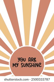 Bohemian Orange Sun Positive Affirmation Poster