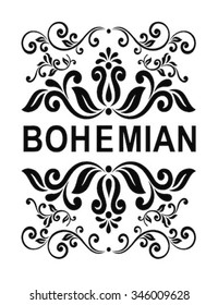 bohemian print for t-shirt 